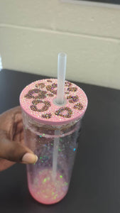 Snow globe glass can with personalizations