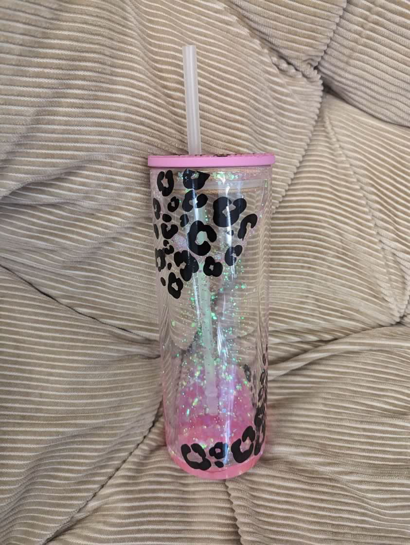 Snow globe glass can with personalizations