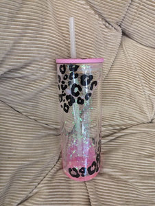 Snow globe glass can with personalizations
