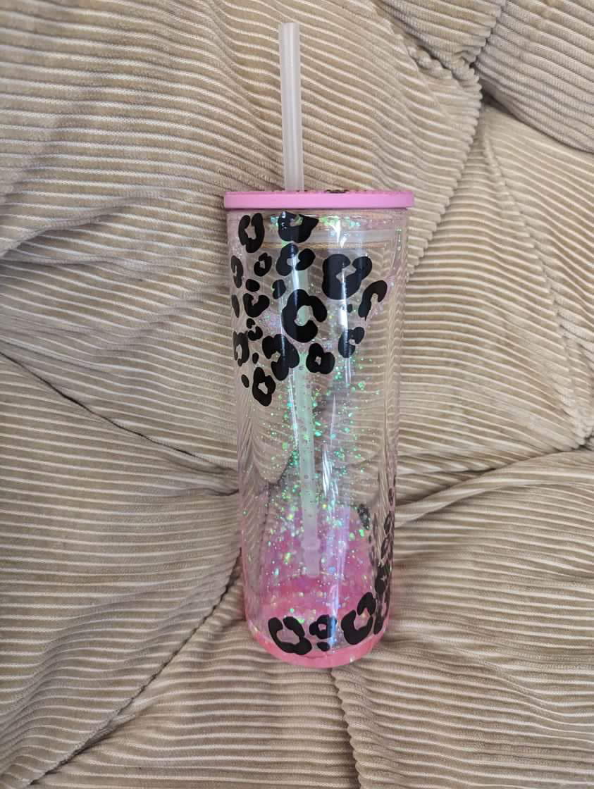 Snow globe glass can with personalizations